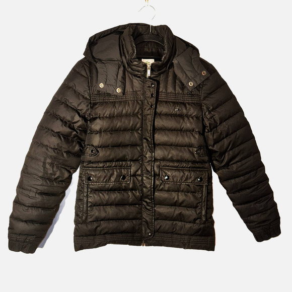 Lacoste Jackets & Blazers - Lacoste Women's Black Puffer Jacket, Winter Coat, Sz 36 (SMALL) Hooded, NWOT